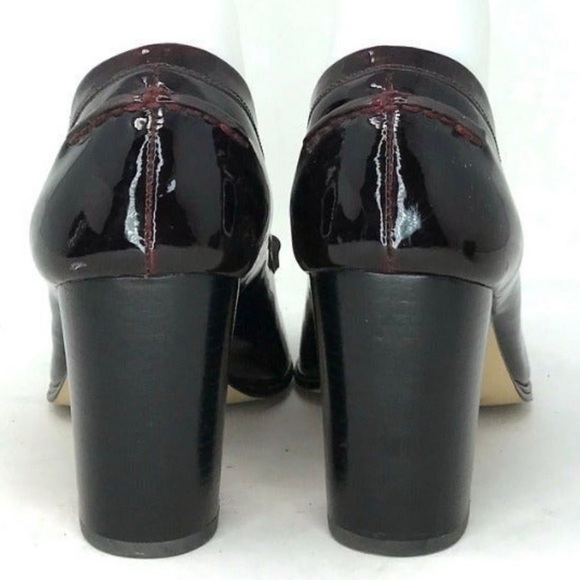 MICHAEL Michael Kors Bayville Plum Patent Leather Slip-On Loafer Heels, Size 5 - Picture 15 of 16